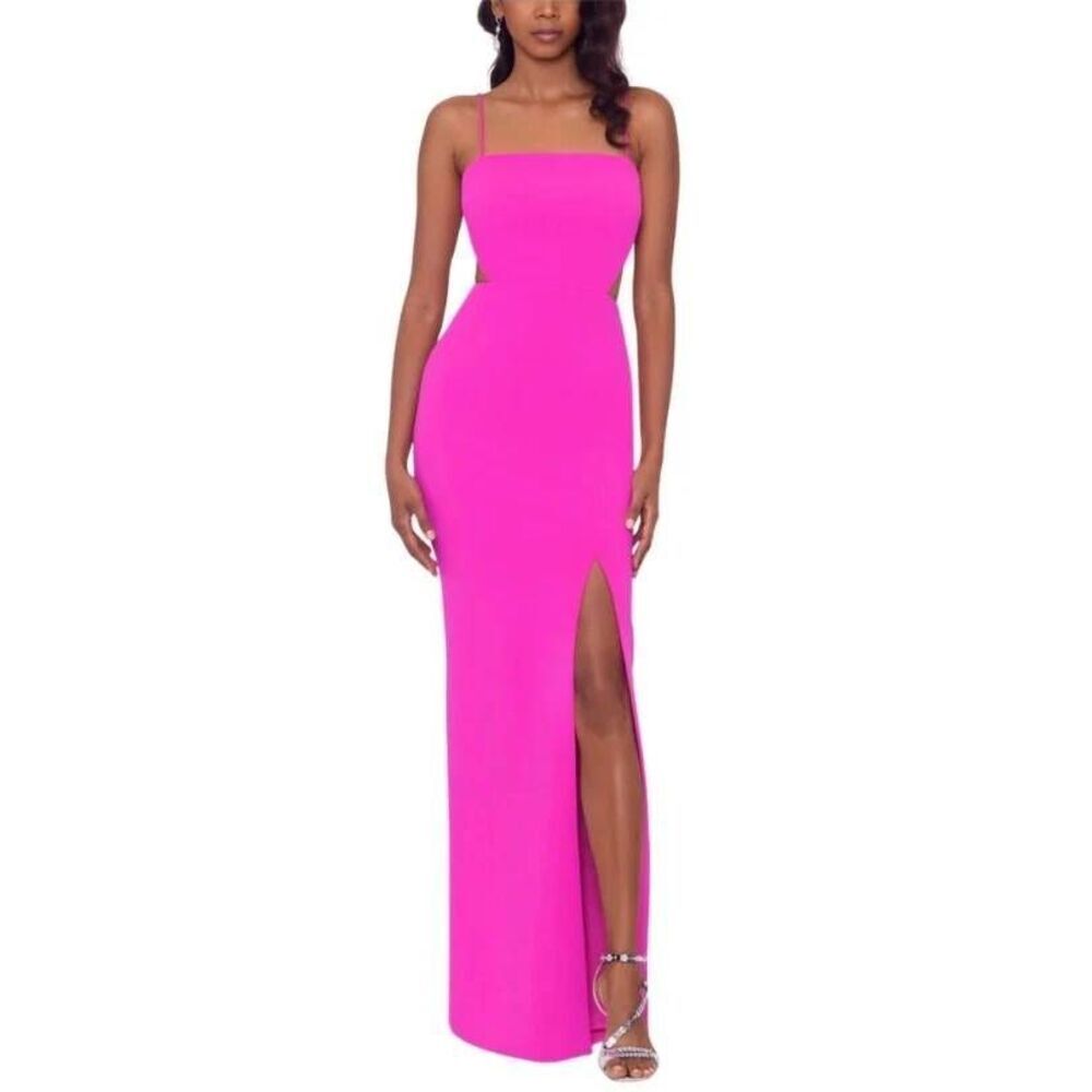 XSCAPE Women's Cutout Scuba Gown